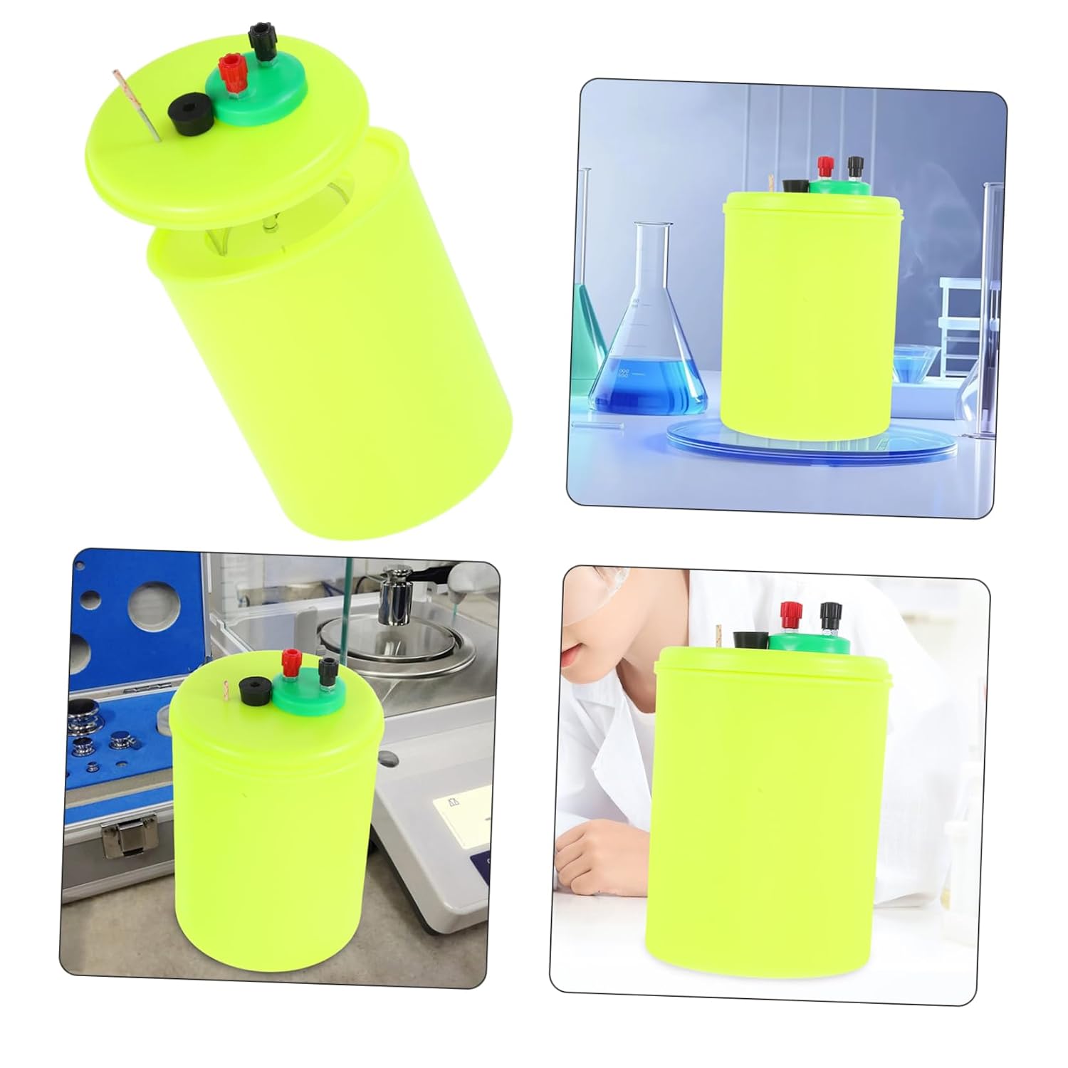 BESTYASH Calorimeter Heat Measurement Device Electric Calorimeter for School Physics Labs Accurate Easy to Use Experimental Equipment Light Green Aesthetic for Science Teaching Tools