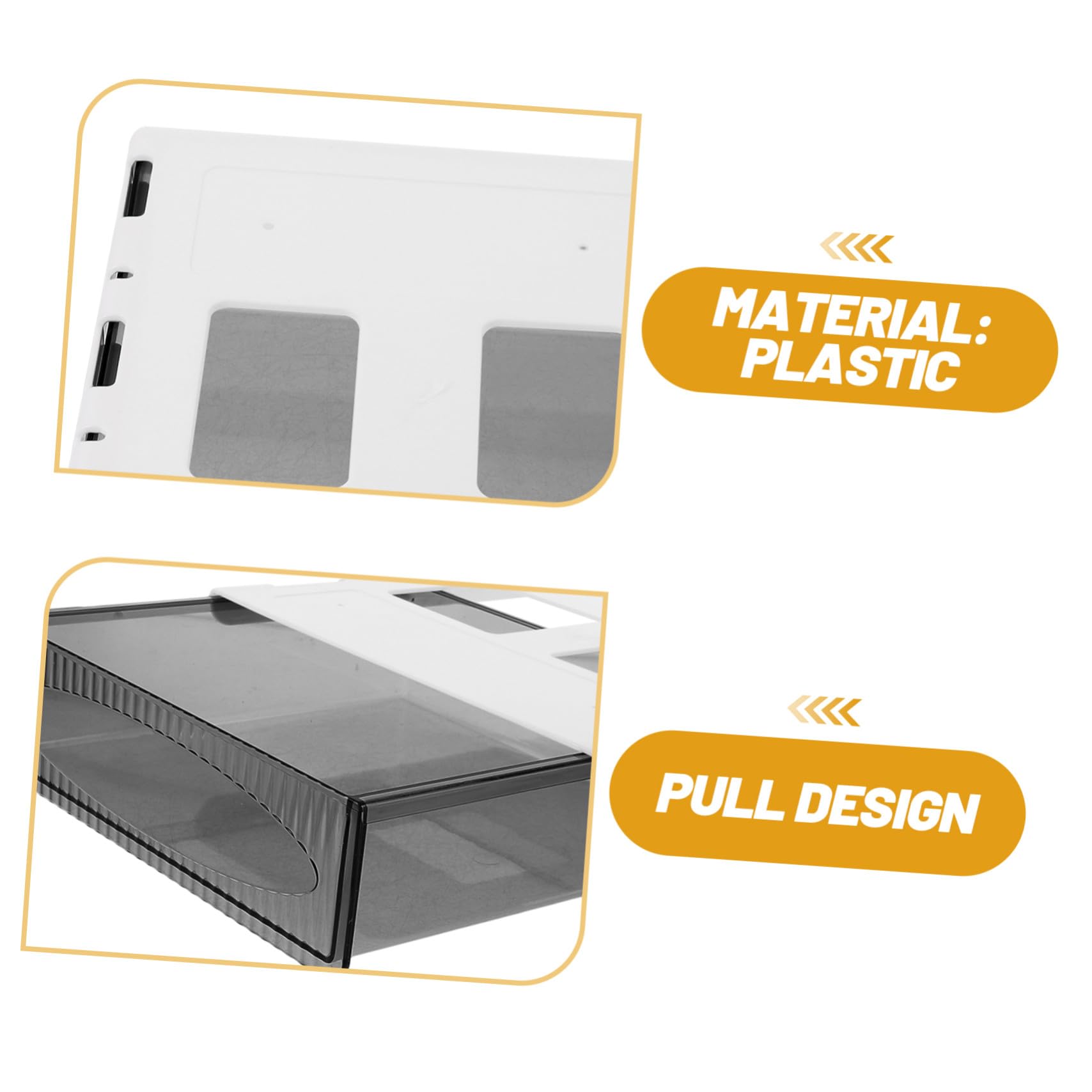 2 pezzi Organizer Nascosto Sotto Scrivania in Plastica Resistente con Spaziosi per Cancelleria e Accessori per Ufficio e Casa