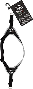 TRE Ponti Fibbia Small Dog Harness with Adjustable Belly Strap, 1.5 cm, Black