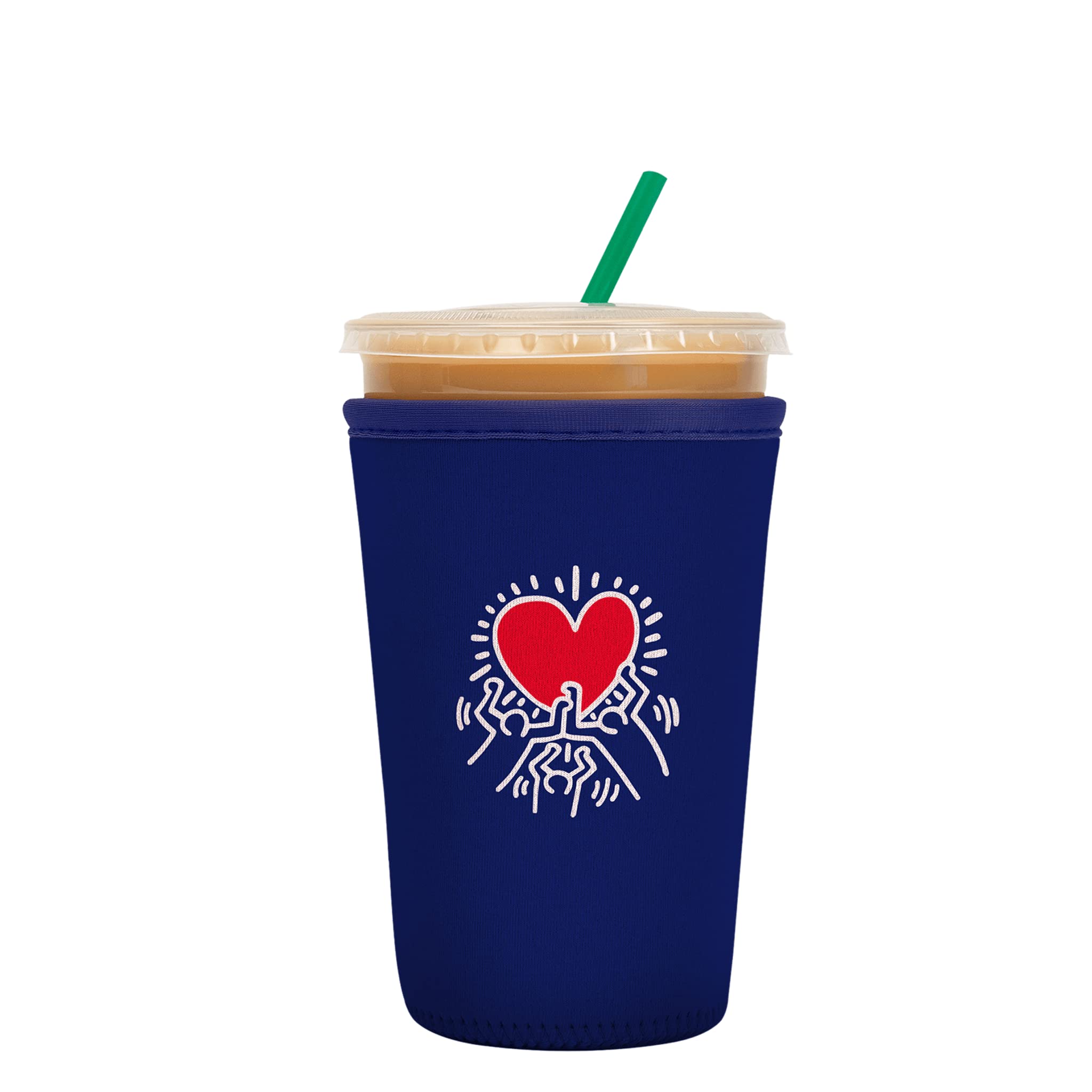 Sok It Java Sok Iced Coffee & Cold Soda Insulated Neoprene Cup Sleeve (Holding Heart, Medium: 24-28oz)
