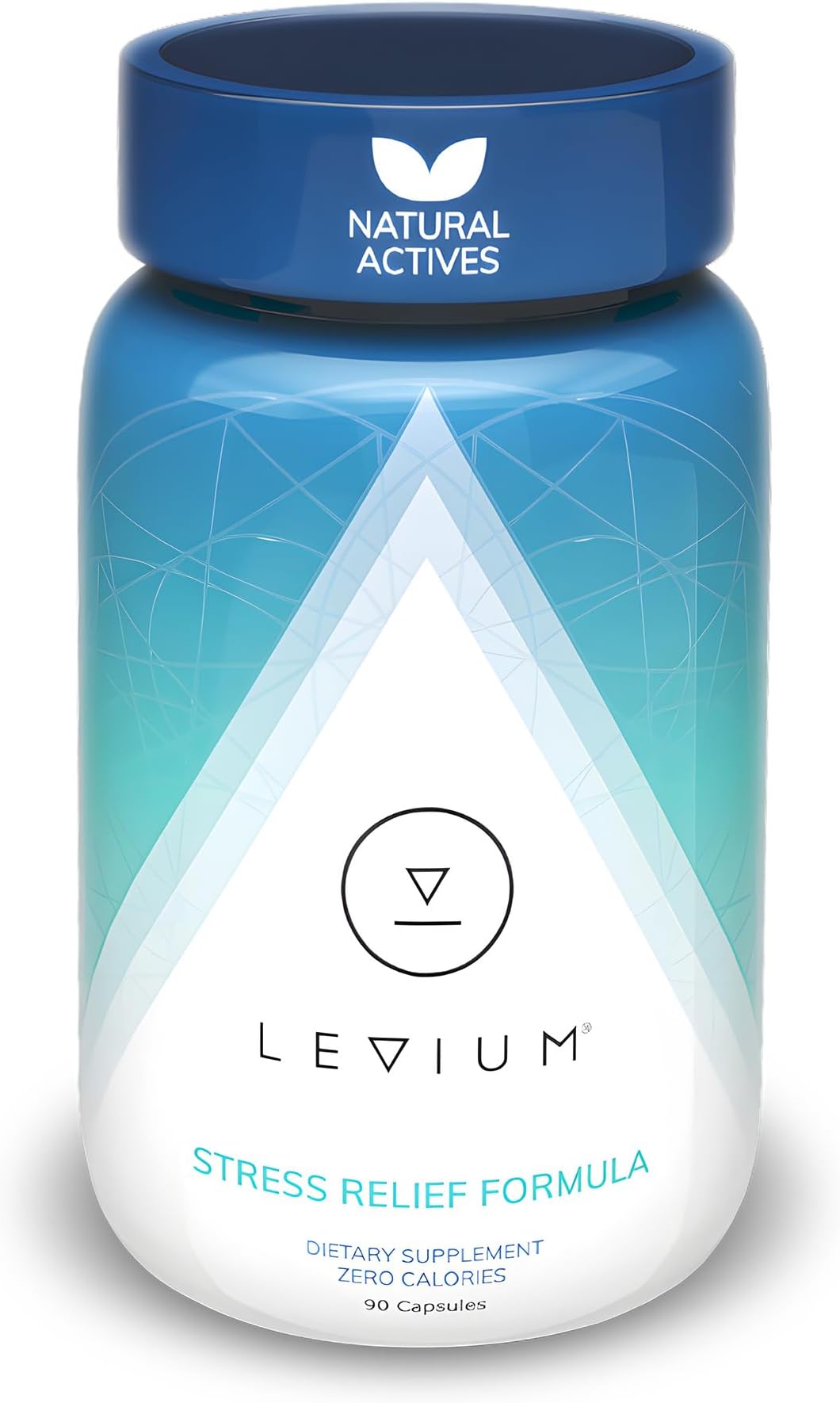 Levium Stress Supplement for Calm & Mood Support | Ashwagandha KSM-66, Magnesium, L-Theanine & GABA | Supports Mental Focus & Relaxation | Non-Habit Forming | 90 Capsules