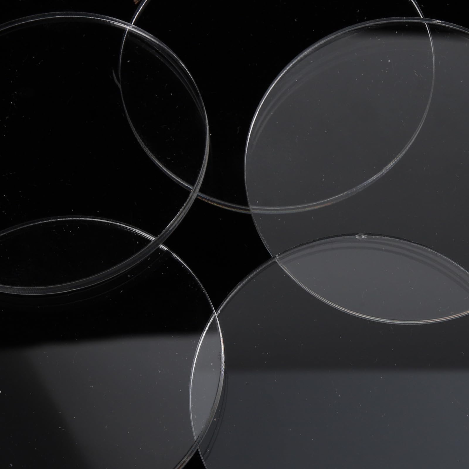 NUOBESTY Socle Rond en Acrylique Transparent 60 Mm Épaisseur 3 Mm, Lot de 10 Pièces, Support pour Présentoir à Desserts, Base Stable pour Gâteaux et Objets Décoratifs, Accessoire