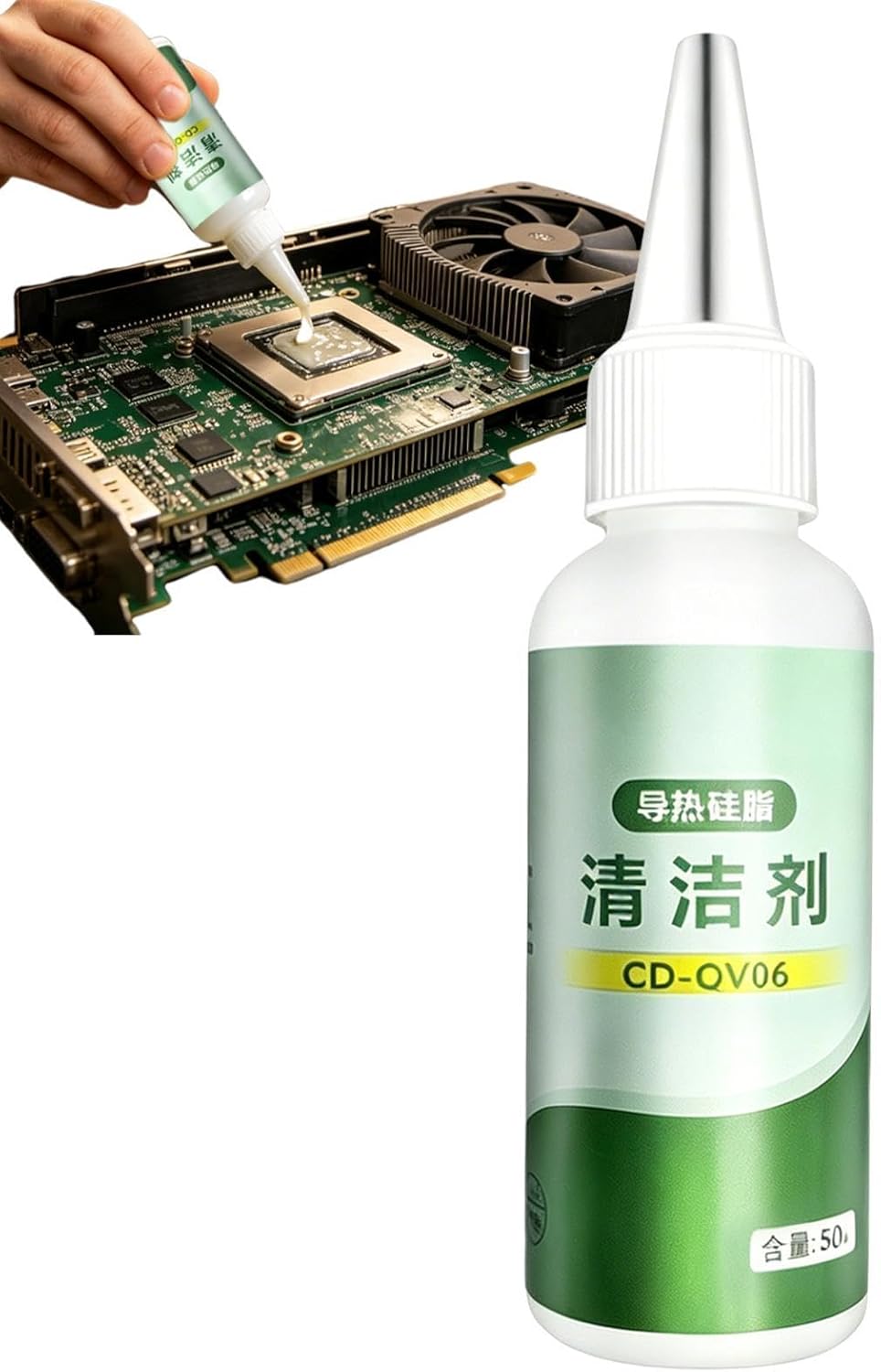 Genérico Thermal Paste Cleaner – Silicone Grease Cleaner Agent Fifty Milliliters, Thermal Paste for Laptops, for Chipset CPU GPU Laptop Computer Console Heatsink
