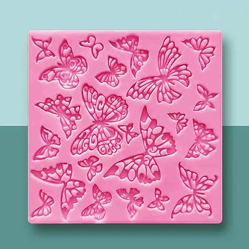 Vista 7 de Fondant Impression Mats cuadrado fondant impresión encaje mariposa molde silicona impresión molde impresión pastel suministros para decoración