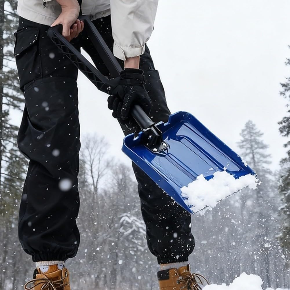 Pala Plegable Coche 28cm para rescate Nieve para urgente Pala(Black)