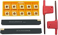 Vista 4 de Juego de soporte de inserción de herramienta de torneado de carburo indexable de vástago de 1/2 "/12 mm, 2 piezas SCACR1212H09 SCACL1212H09