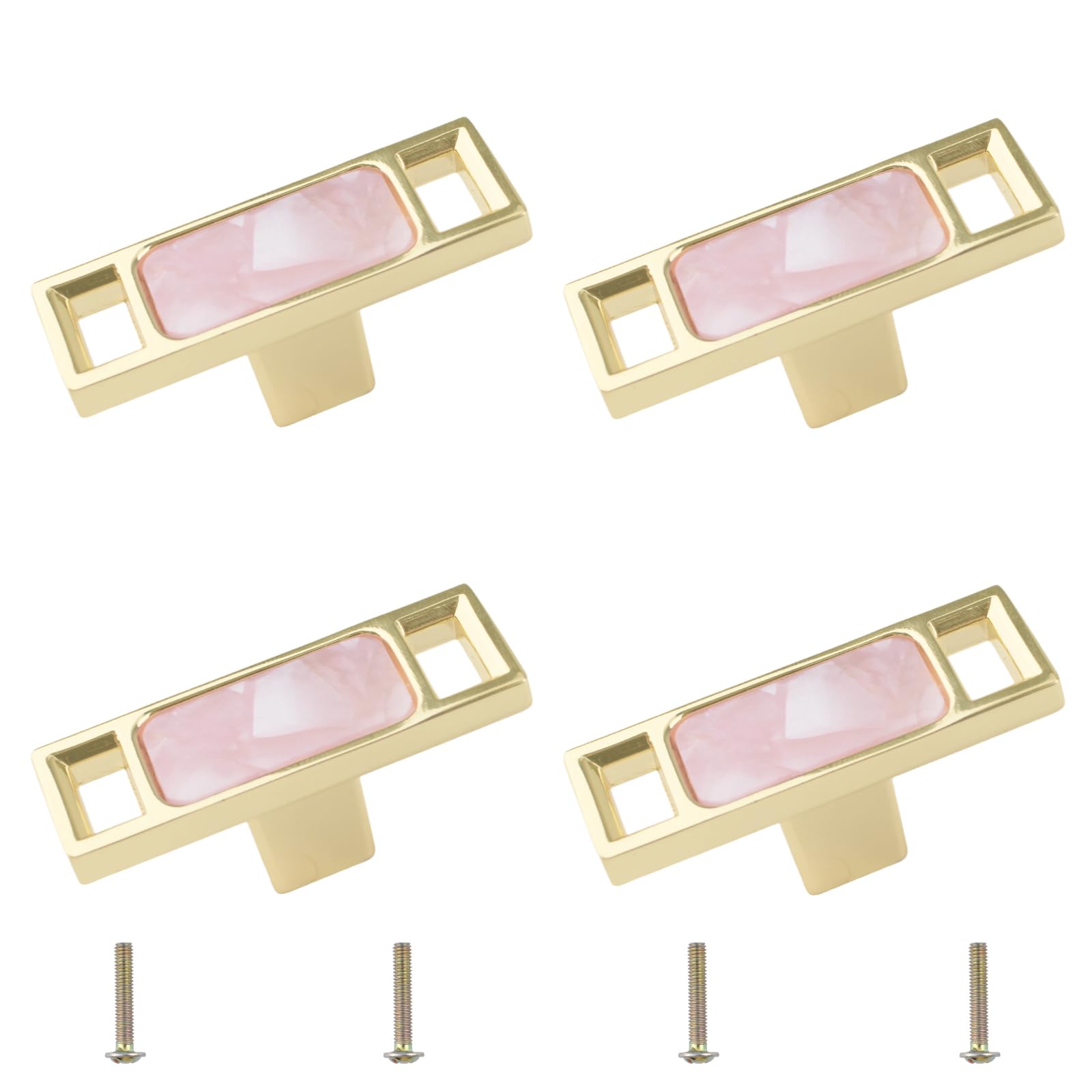 MOROBOR Decorative Pink Kitchen Cabinet Knobs, 4 Pcs Creative Dresser Drawer Pulls Furniture Cupboard Door Pull Handles Single Hole Zinc Alloy Knobs Furniture Accessories โ image 1