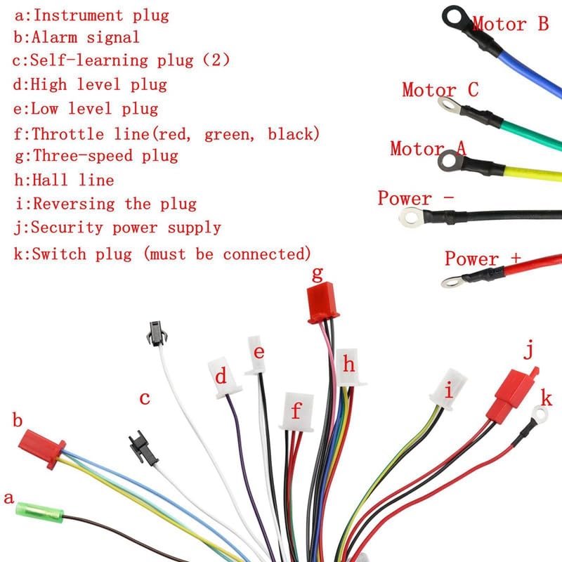 BLacOh Centralina Monopattino Elettrico Regolatore di velocità del Motore a Corrente Continua Senza spazzole for Scooter Elettrico da 72 V 1500 W Centralina Bici Elettrica