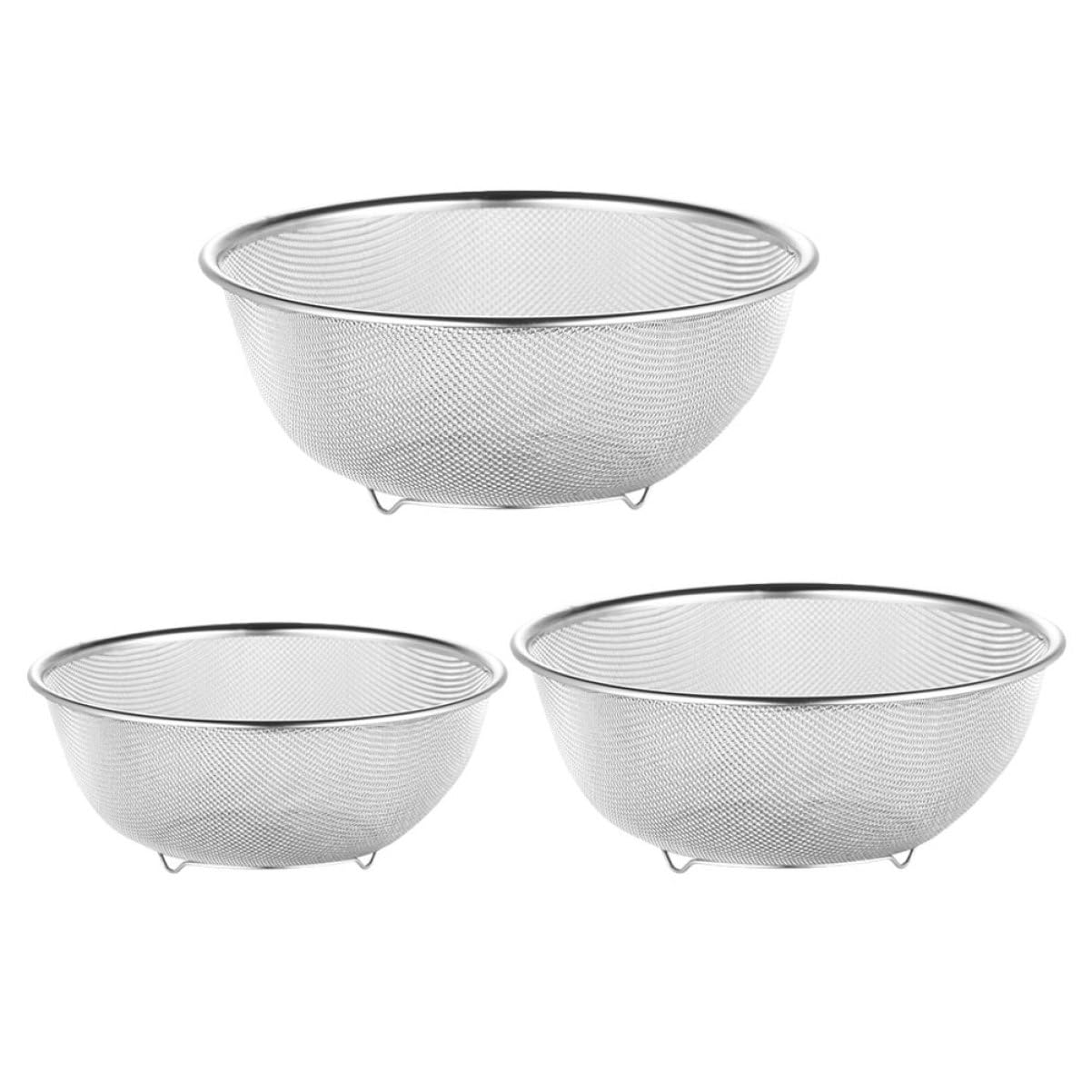 Colador Malla Fina Acero Inoxidable Cesta Lavar Arroz Utensilios De Cocina