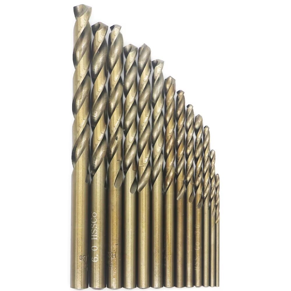 Cobalt Drill Bits Set - 13 Piece, M35 Steel -6