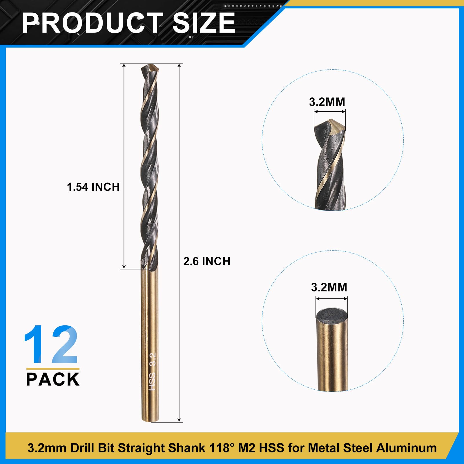 PATIKIL 3.2mm Drill Bit - Image 2