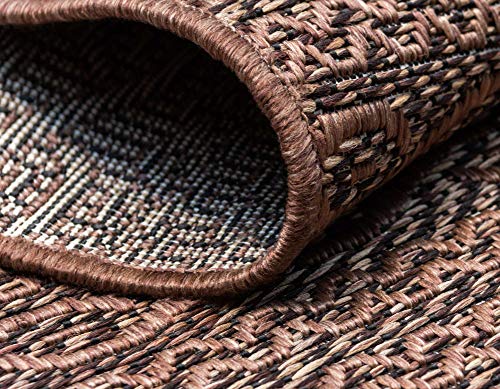 Tapete decorativo rectangular 100x155 cm Brown/Black miniatura 6