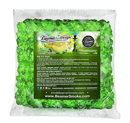 Melon 500G Ultra Premium Beamer Ice Drops Hookah Shisha Smoking Gel. Each Bowl Lasts 2-4 Hours! USA Made, Huge Clouds, Amazing Taste! Better Taste & Clouds Than Tobacco!