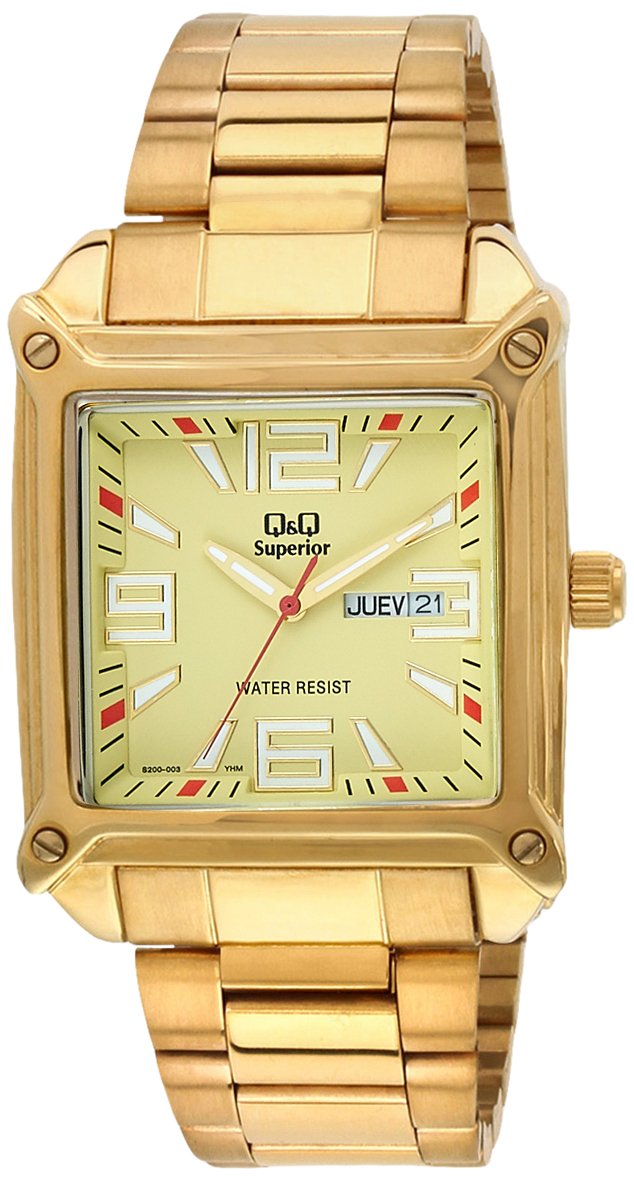Q&Q Shogun Analog Gold Dial Mens Watch - S200-003Y (B00OXUCNA8) Amazon Price History, Amazon Price Tracker