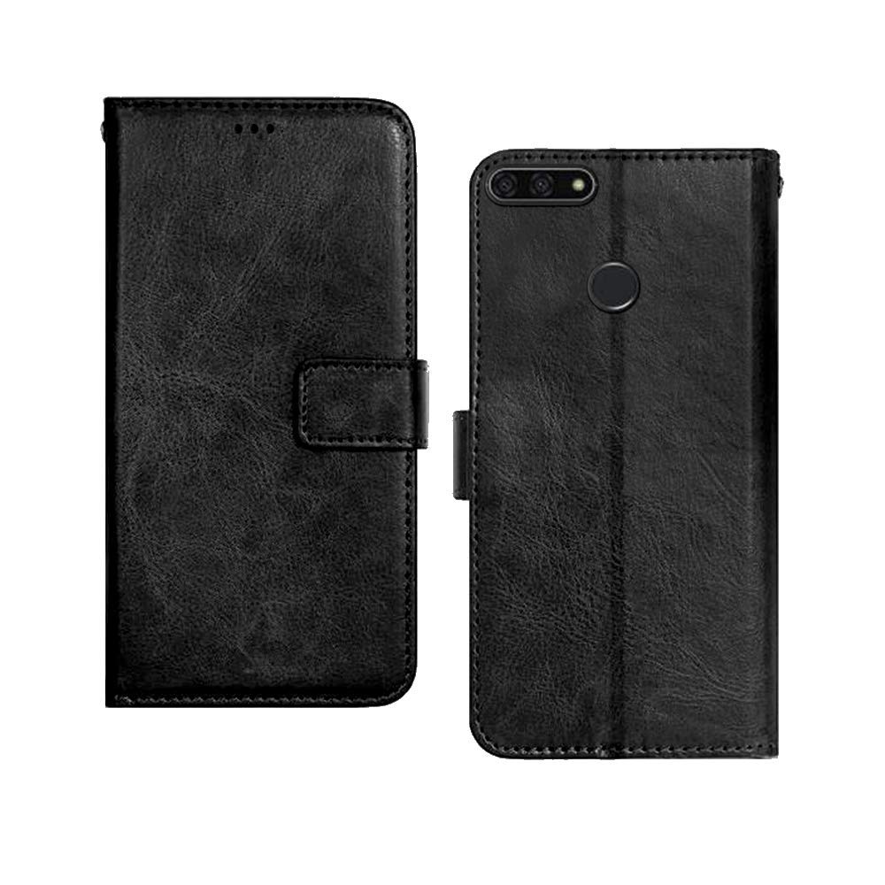 Inktree Honor 7A Flip Case | Premium Leather Finish | with Card Pockets | Wallet Stand |Complete Protection Flip Cover for Honor 7A - Black (B08ZLB13F6) Amazon Price History, Amazon Price Tracker
