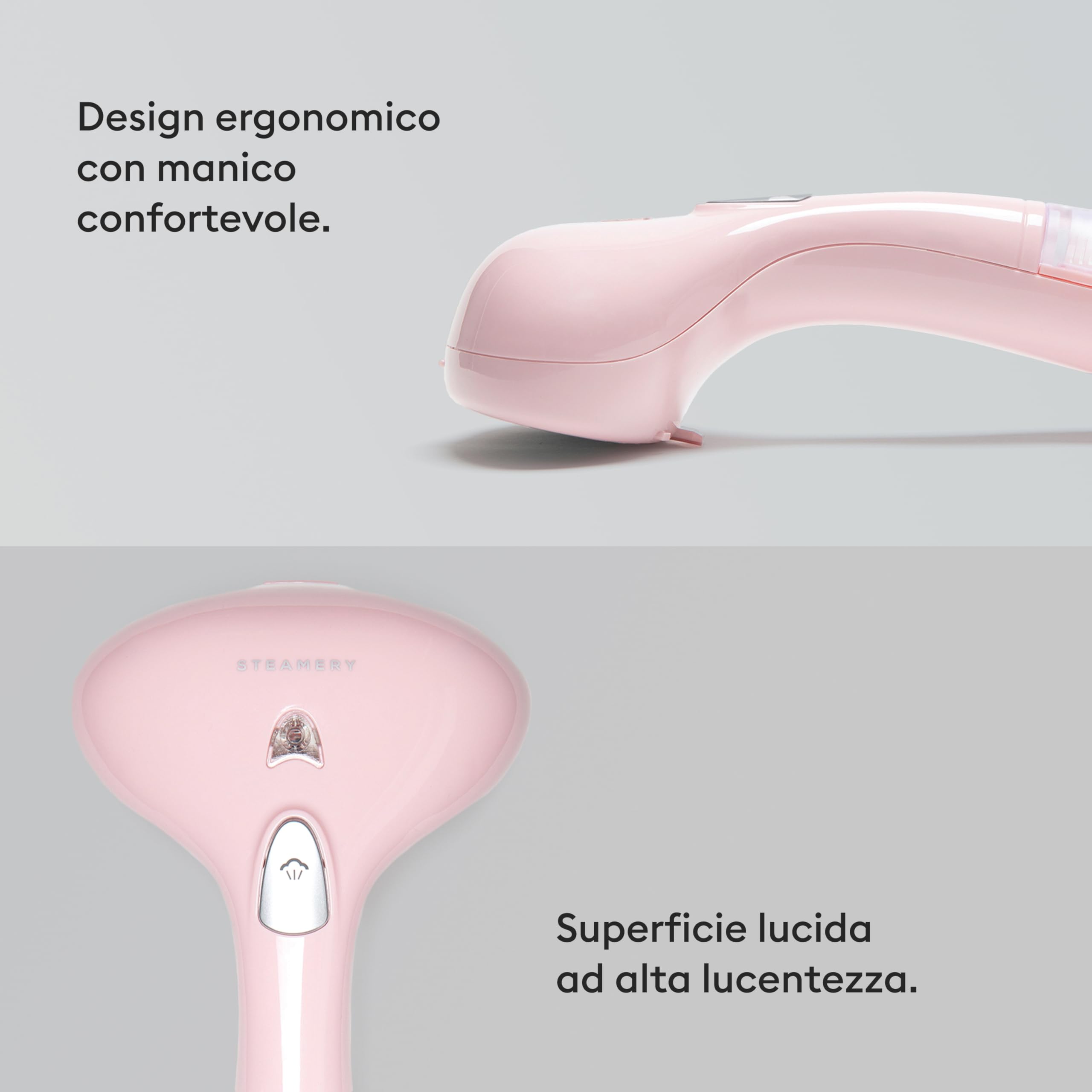 Steamery Ferro da stiro a vapore portatile Cirrus 1, 1500 W, emissione di vapore di 16-20 g/min, risultati senza grinze, riscaldamento in 25 secondi, portatile e adatto ai viaggi, design compatto