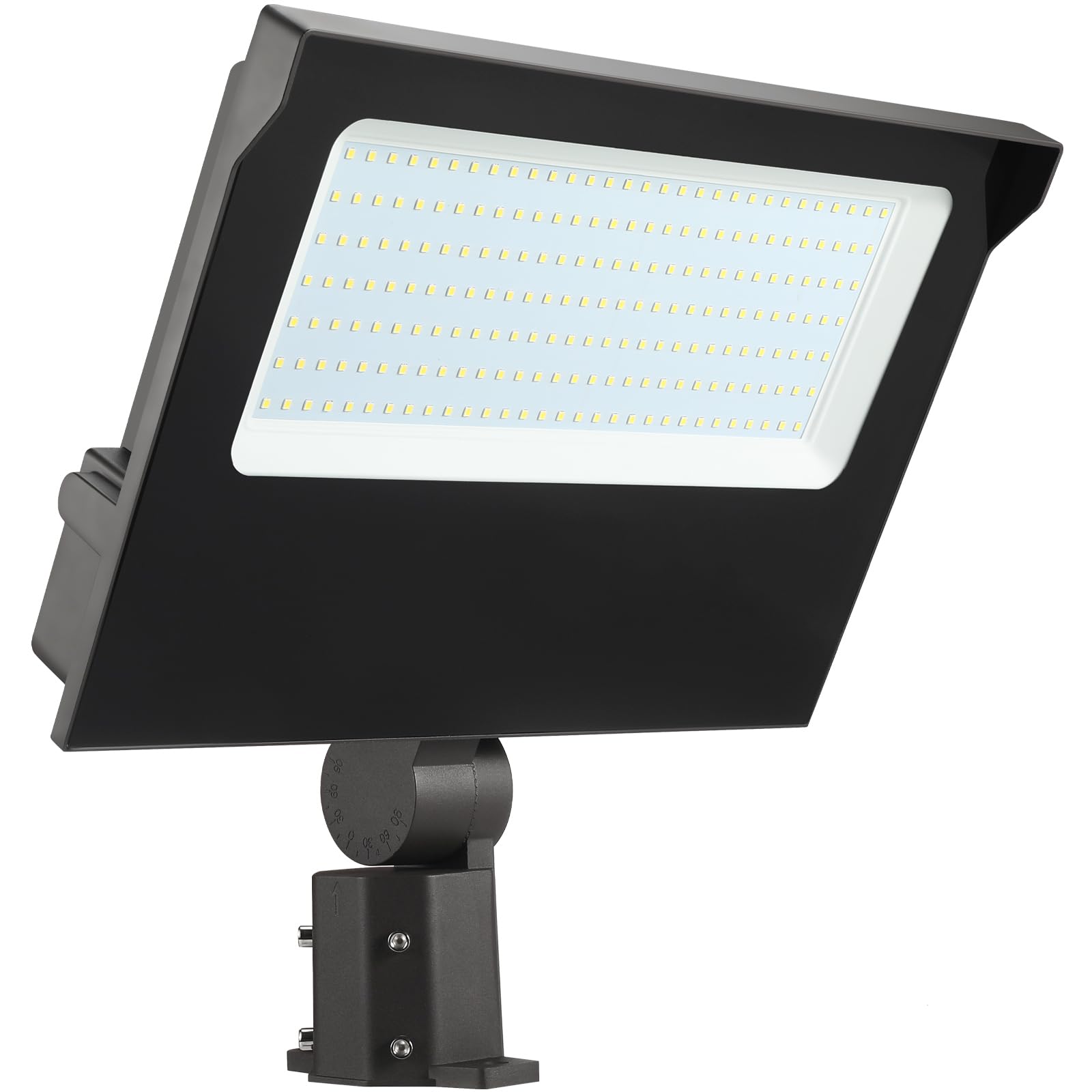 150W LED Parking Lot Light with Dusk to Dawn Photocell Sensor, 21000LM 5000k 100-277V IP65 Waterproof Slip Fitter Mount LED Flood Light