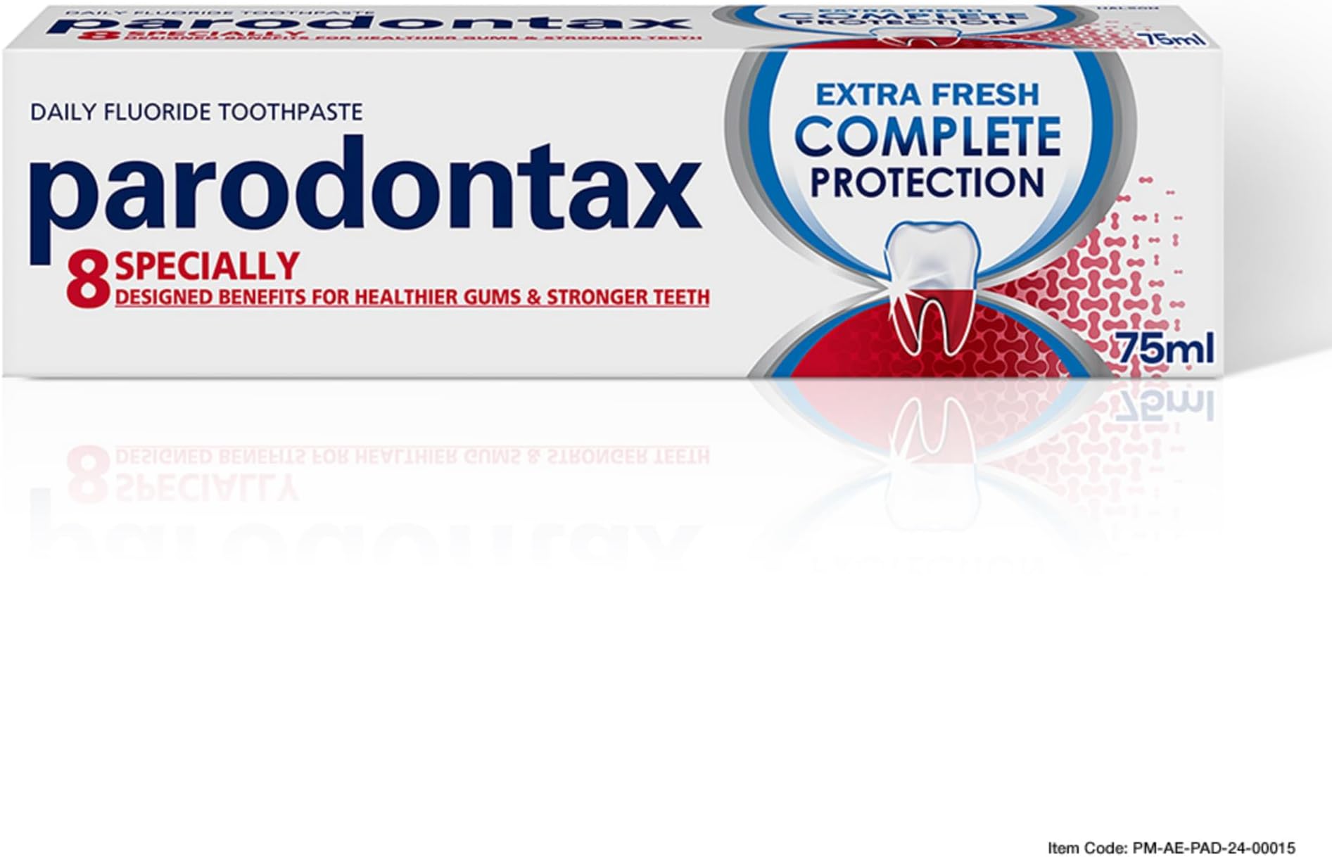 Parodontax, Toothpaste, Complete Protection, Specially dessigned benefits for Healthier gums and Stronger Teeth, Extra Fresh, Daily Fluoride Toothpaste, 75 ml