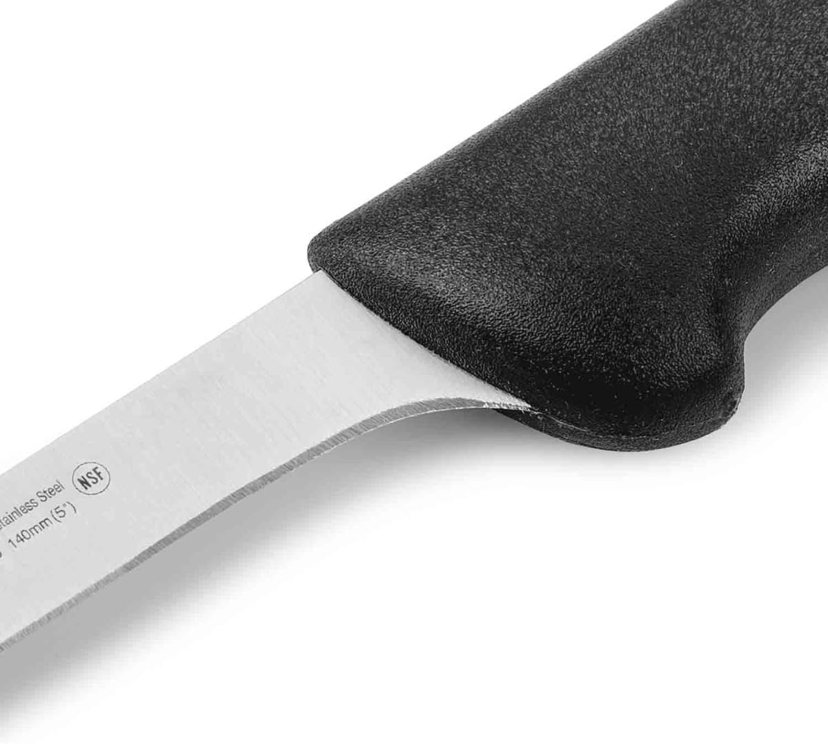Arcos Boning Knife 5 Inch Nitrum Stainless Steel and 140 mm blade. Professional Butcher Knife to Slice Bones from Meat. Ergonomic Polypropylene Handle. Series 2900. Color black.