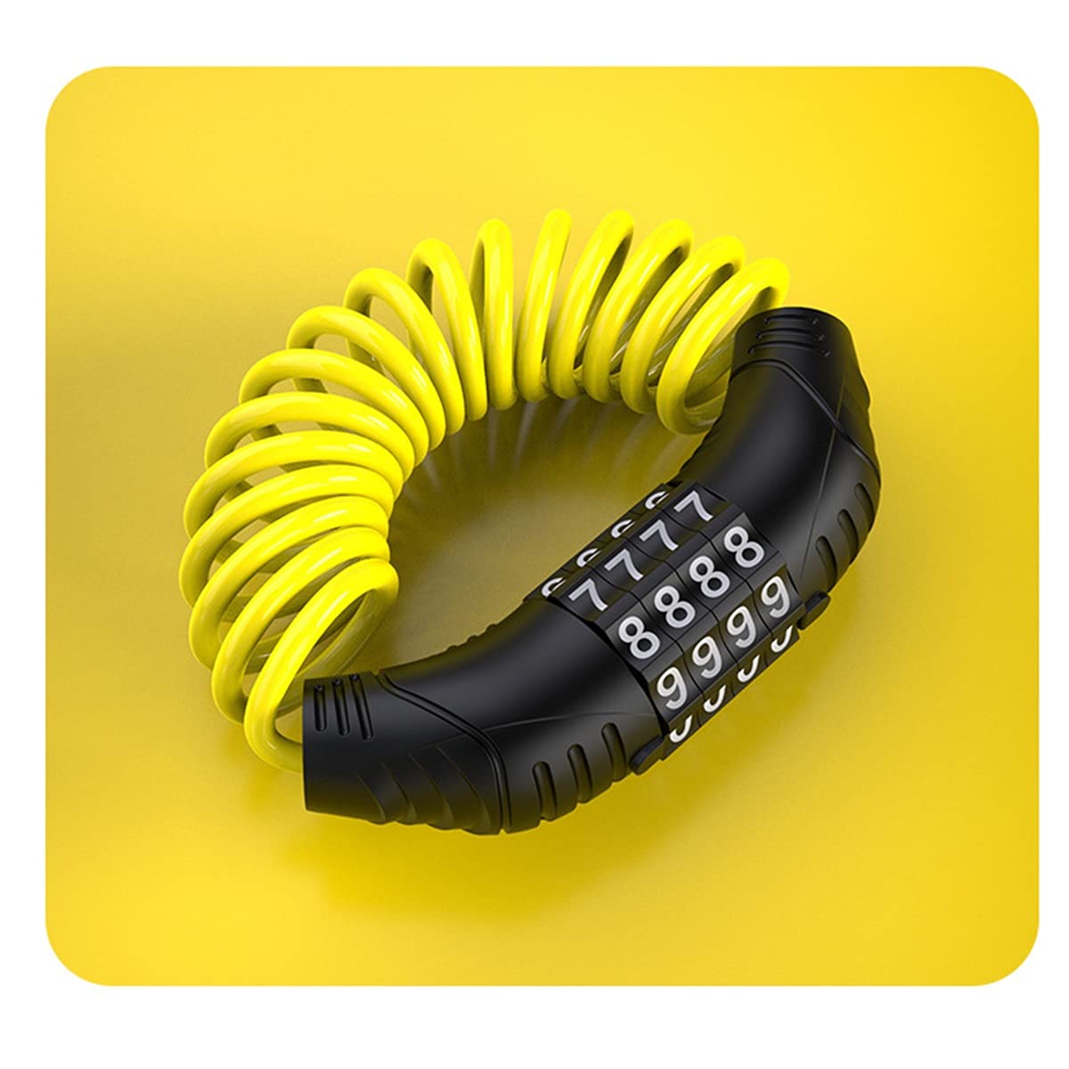 Lucchetto per Casco da Moto, Lucchetto per Bicicletta Piccola Combinato, Lucchetto per Cavo per Bici Lucchetto per Bici Leggero, Lucchetto per Ruota Reimpostabile per Passeggini, Bagagli, Porte Nero