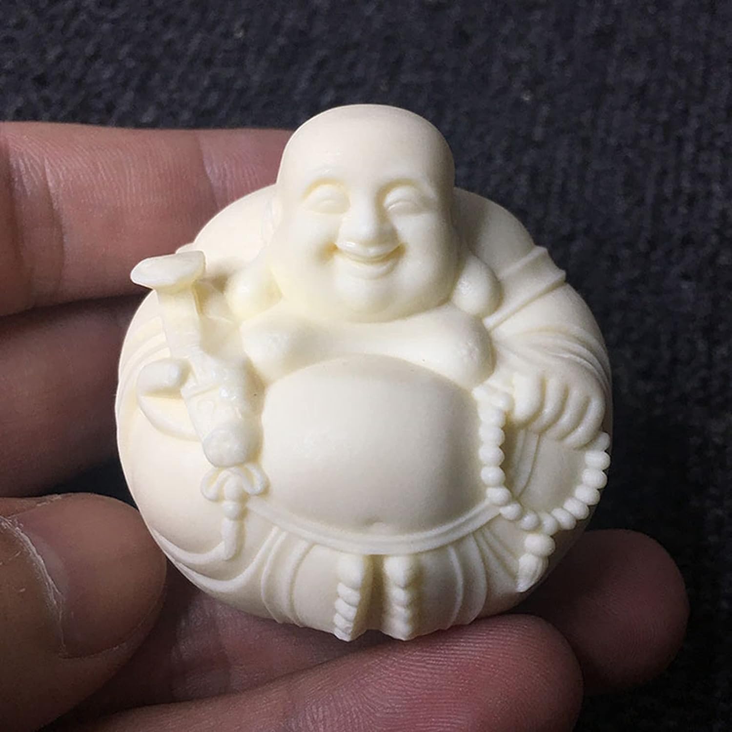 statuetka Buddy, Mini szczęśliwy śmiejący się Budda, duży brzuch, figurka szczęśliwego Buddy