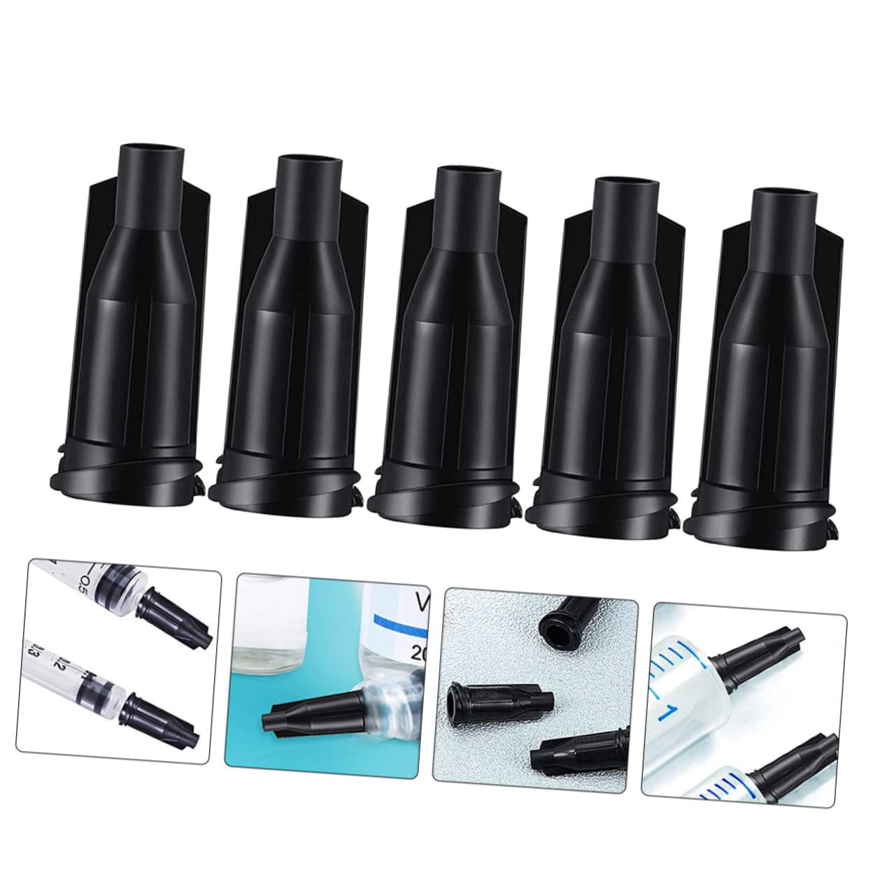 Zerodeko 9 Sätze Luer Lock Kappen Dispensing Kappen Mit Schraubgewinde Wiederverwendbar Für Präzise Flüssigkeitsabgabe Kompatibel Mit Verschiedenen Spritzenspezifikationen 250 Stück * 9