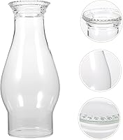 Vista 8 de Alipis Lámpara de cristal transparente para chimenea de huracán y queroseno, reemplazo de vidrio para lámparas vintage de aceite y queroseno