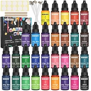 Kerzenwachs Farbe Set – 30 Farben Flüssiger Kerzenwachs Farbstoff für Die Kerzenherstellung, Hochkonzentrierter…
