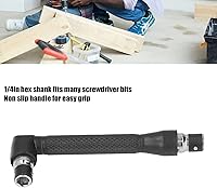 Vista 6 de LiebeWH Llave de enchufe en forma de L 90 grados en ángulo recto doble cabeza 1/4 pulgadas destornillador hexagonal adaptador para espacios reducidos