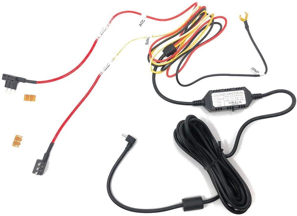 SGDCHW Parking Mode Recording Hardwire Kit for Street Guardian SG9663DC SG9663DCPro + Micro3 Fuse Taps