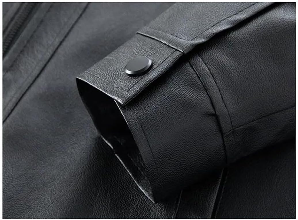 Men's Winter Warm Faux Jacket Outdoor Leather Coat