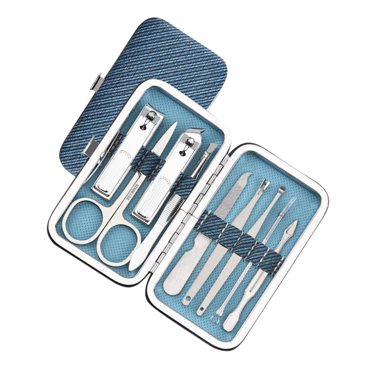 Beaupretty 27 Pièces 1 Costume Tondeuse Professionnelle Coupe Ongle Kit Manucure Exfoliant Voyage Ensemble De 9 Pièces