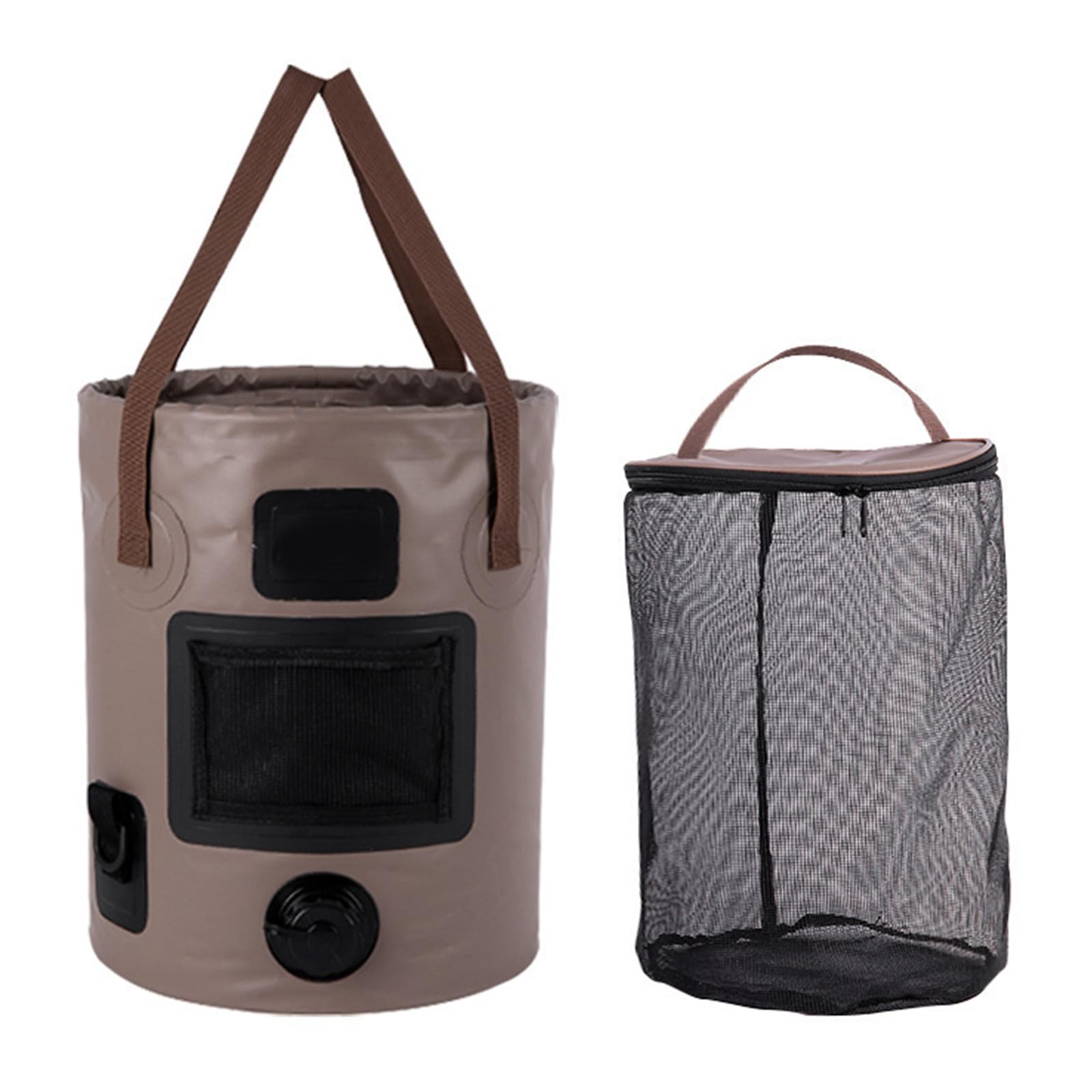 Seau pliable de grande capacité de 25 L pour camping, randonnée, pêche, excursions faciles à utiliser