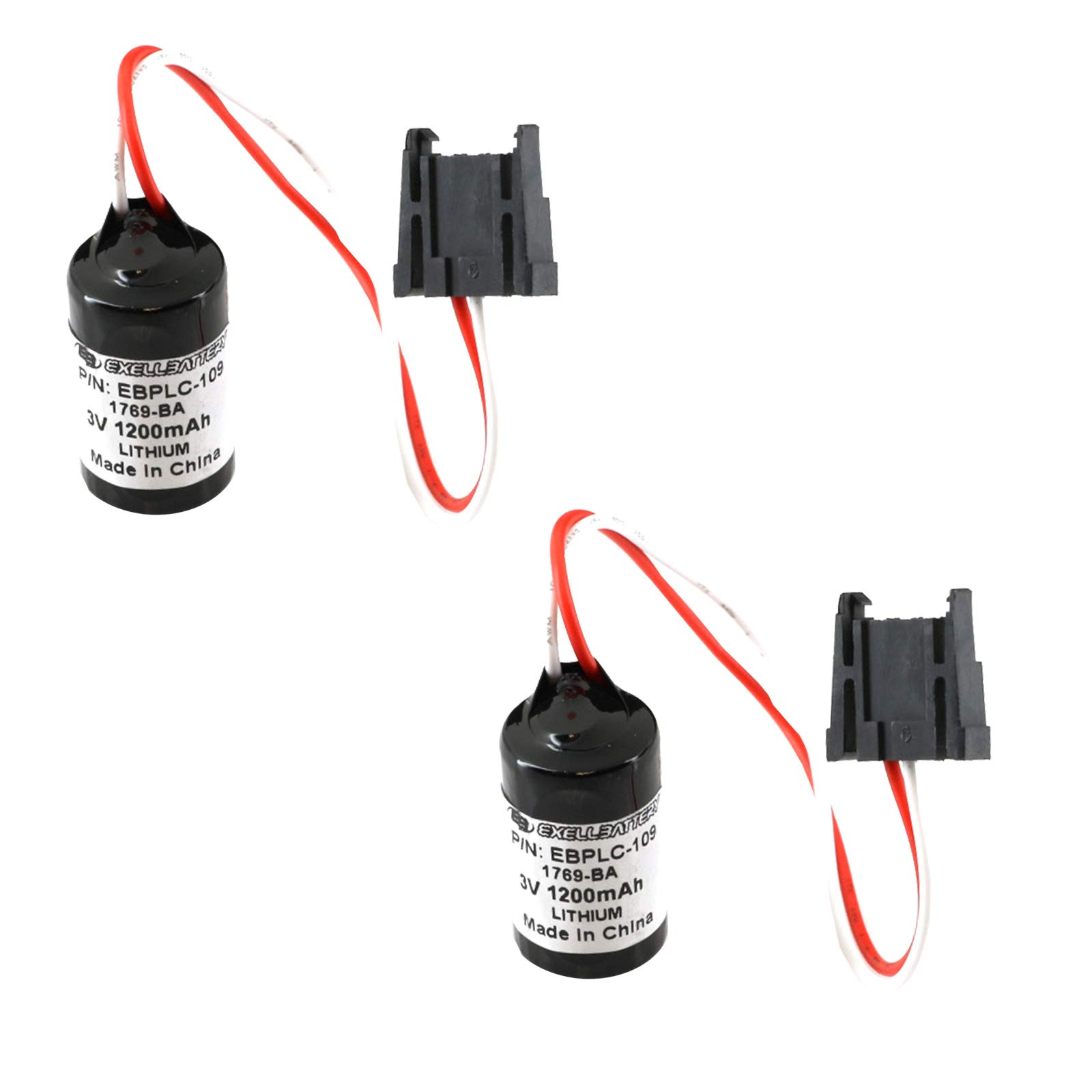 (2-Pack) 3V Lithium PLC Backup Battery Replaces 1747BA, 1769-BA, 1769-BA2, 41761, 41762, 41763, 41764, SLC5/01, SLC500, 1769-L23-QBFC1B, 1769-L23E-QB1B,1769-L23E-QBFC1B, 1769-L32E, 1769-L35E