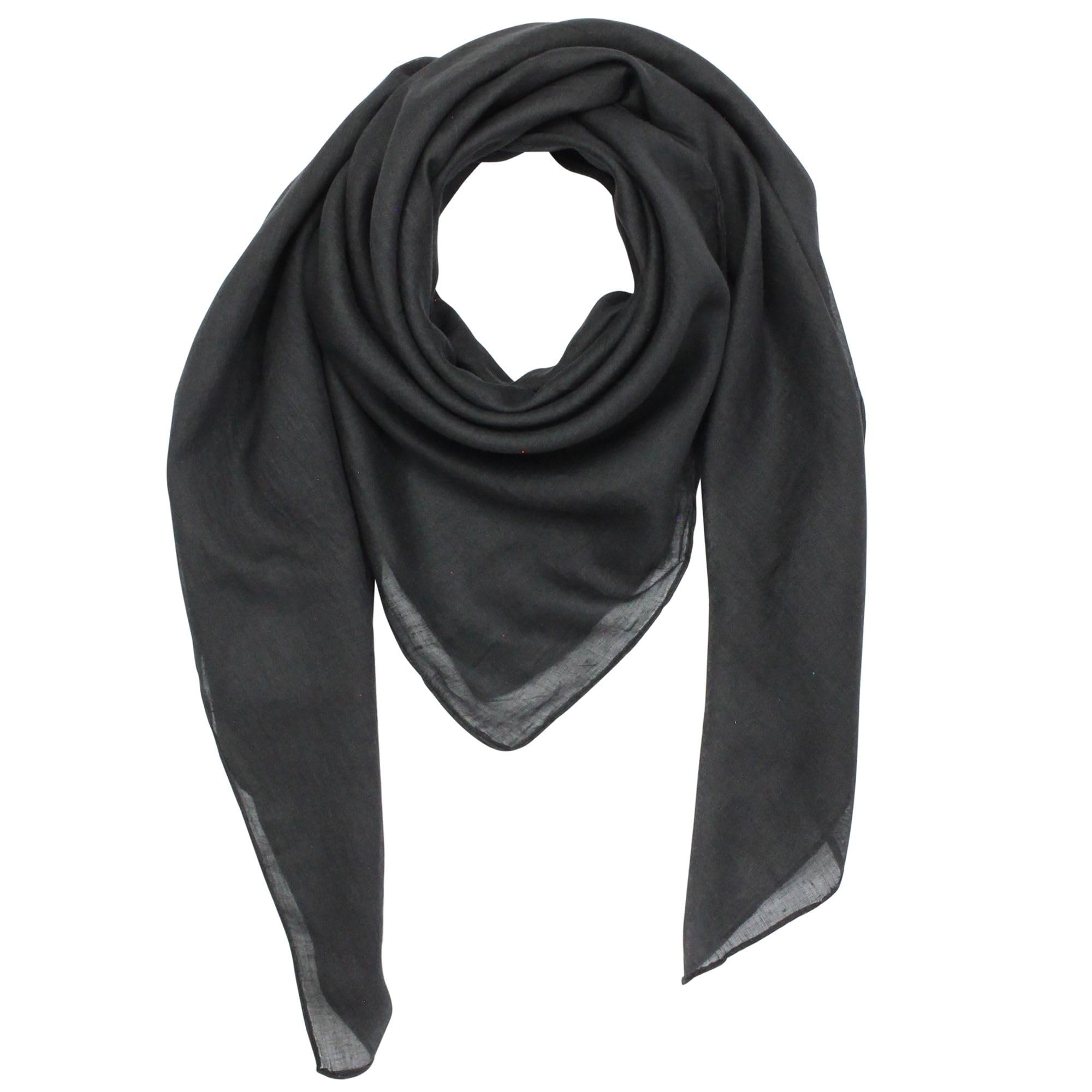Freak Scene Unisex Black Cotton Scarf - Squared Kerchief
