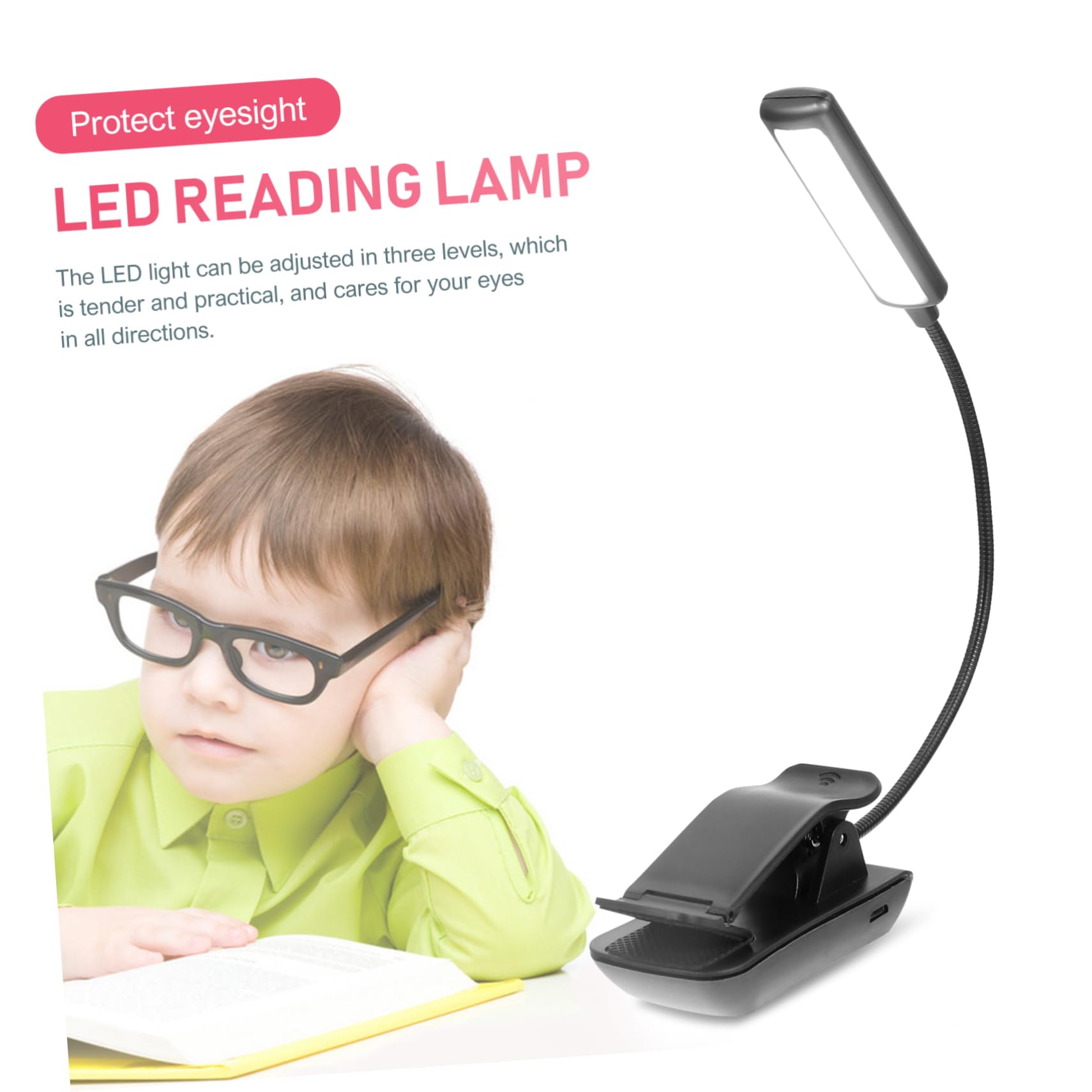 NUOBESTY 2Sets LED Music Stand Light Rechargeable Clip Reading Light with Arm Stable Grip for Piano Orchestra and Reading