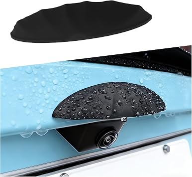 Silicone Car Backup Camera Rain Shield,Soft Wider Backup Camera Rain Cover for Providing Clear Reversing Image,Universal Self-Adhesive Reverse Cameras Rains Cover Car Accessories Standard