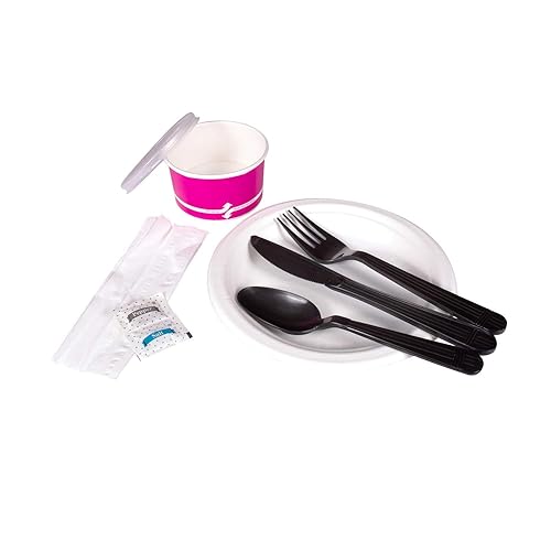 Miniatura 3 de Karat U2203B PP Cubiertos Kits Sal y Pimienta - Negro (Caja de 250)