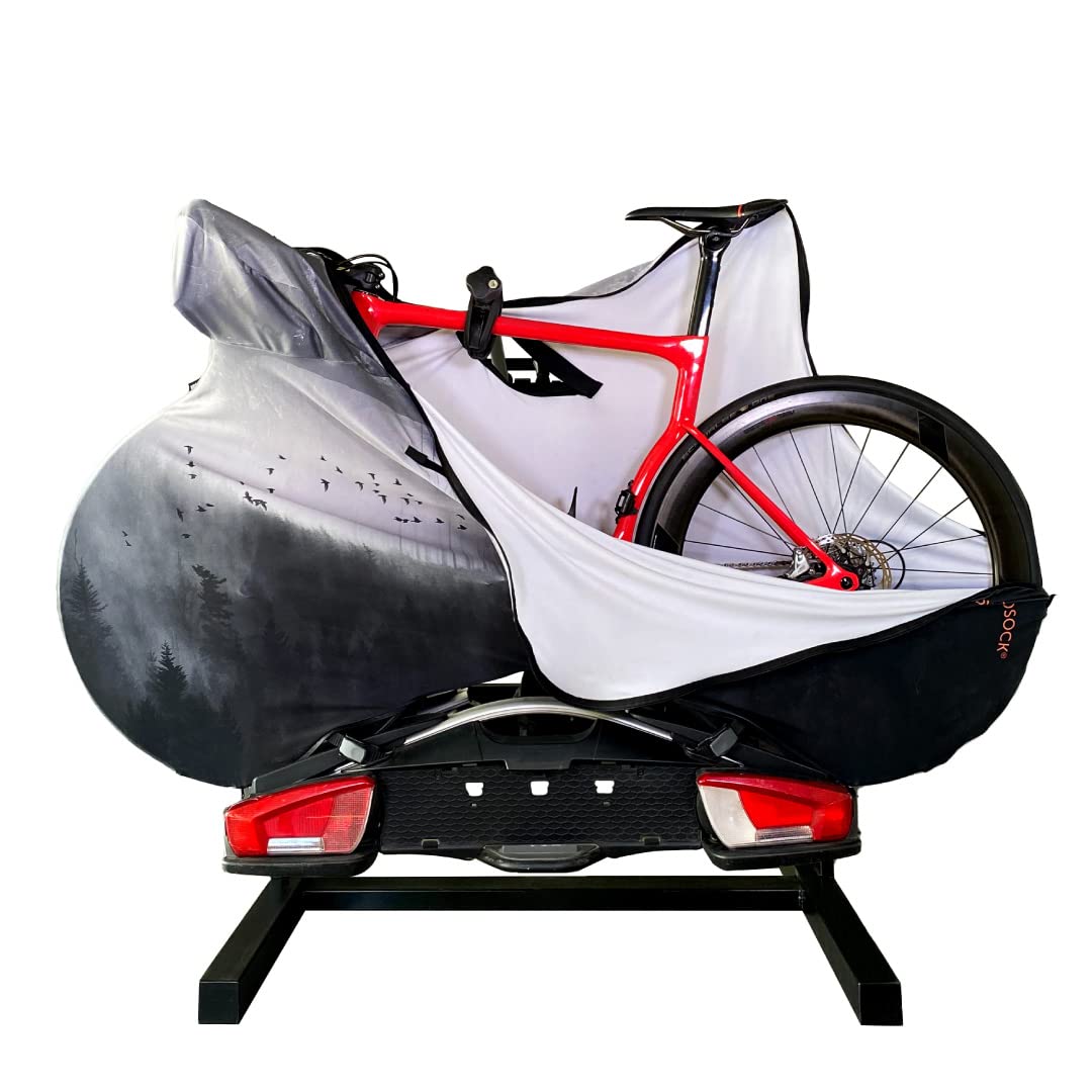 VELOSOCK Mystic Forest Housse Vélo Triathlon & CLM – Housse Déperlante pour Rangement Intérieur & Extérieur & Transport (Déperlant-TRIATHLON)