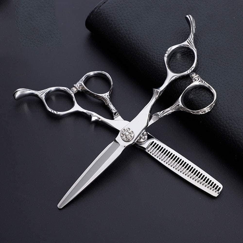Barber scissors Hair Trimming Scissors 6 Inch Hairdresser Professional Hairdressing Set High-end Flat + Tooth Cutting Tools