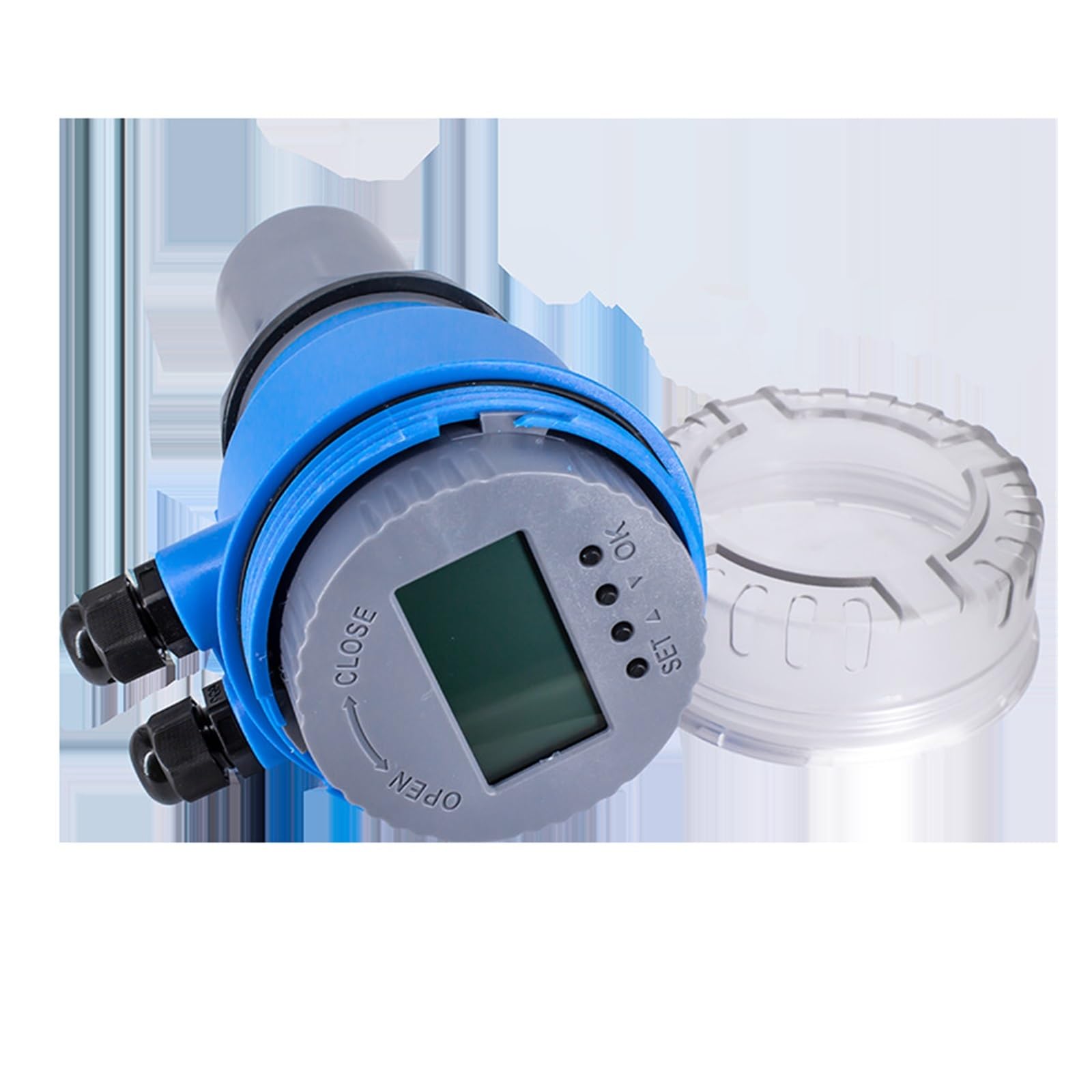Ultraschall-Wasserstandsmesser, LED, digital, integriert, 4–20 mA, RS485-Ausgang, Flüssigkeitssensor, Sender, DC24V(4-20ma Output,2m)