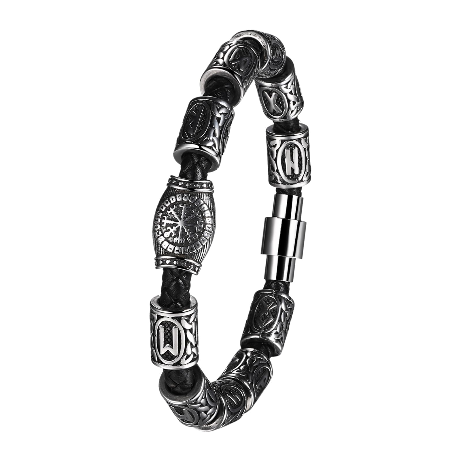 Bracciale vichingo nordico in silicone da 12 mm per uomo, cinturino in elastici morbidi, nuovo braccialetto sportivo con runa e bussola, regali per lui  36