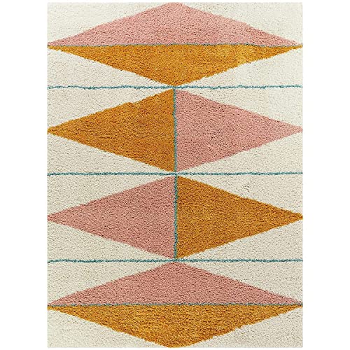 Image of Soft Modern Shag Area Rugs Fluffy Living Room Carpet Comfy Bedroom Home Decorate Floor Kids Playing Mat Size 7x7 Feet Round Color Multi B1