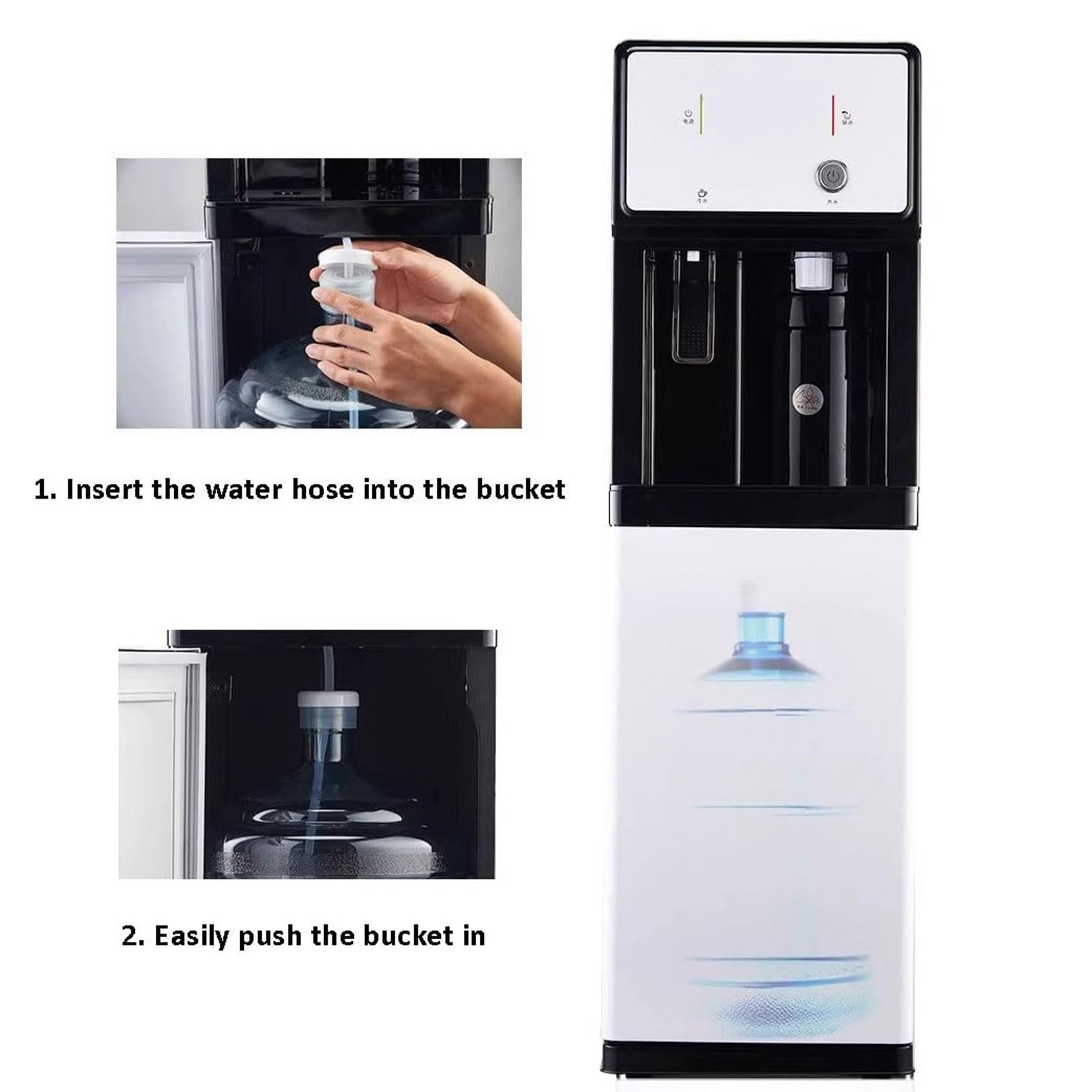 Refrigeratore d'acqua, Fontanella A Caricamento Dal Basso, Funzione Acqua Calda In 3 Secondi, Distributore D'Acquas Indipendente, Adatto Per Ambienti Domestici Hotel Sala riunioni