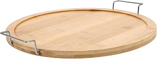 Round Serving Tray Platter for Charcuterie Fruit Breakfast for Home and Restaurant Use Natural Finish Versatile Design