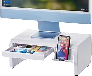 Bostitch Konnect Monitor Riser with Drawer & Cell Phone Holder