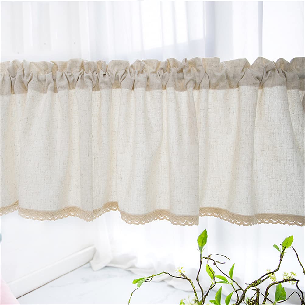 CottonCafé ain Valance Trattamento rustico per mezza finestra per cucina, bagno, camera da letto e soggiorno, accessori per la casa in stile country