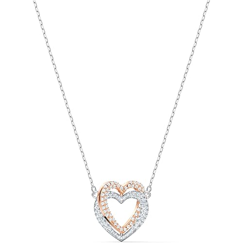 Swarovski Infinity Heart Jewelry Collection, Necklaces and Bracelets, Rose Gold & Rhodium Tone Finish, Clear Crystals