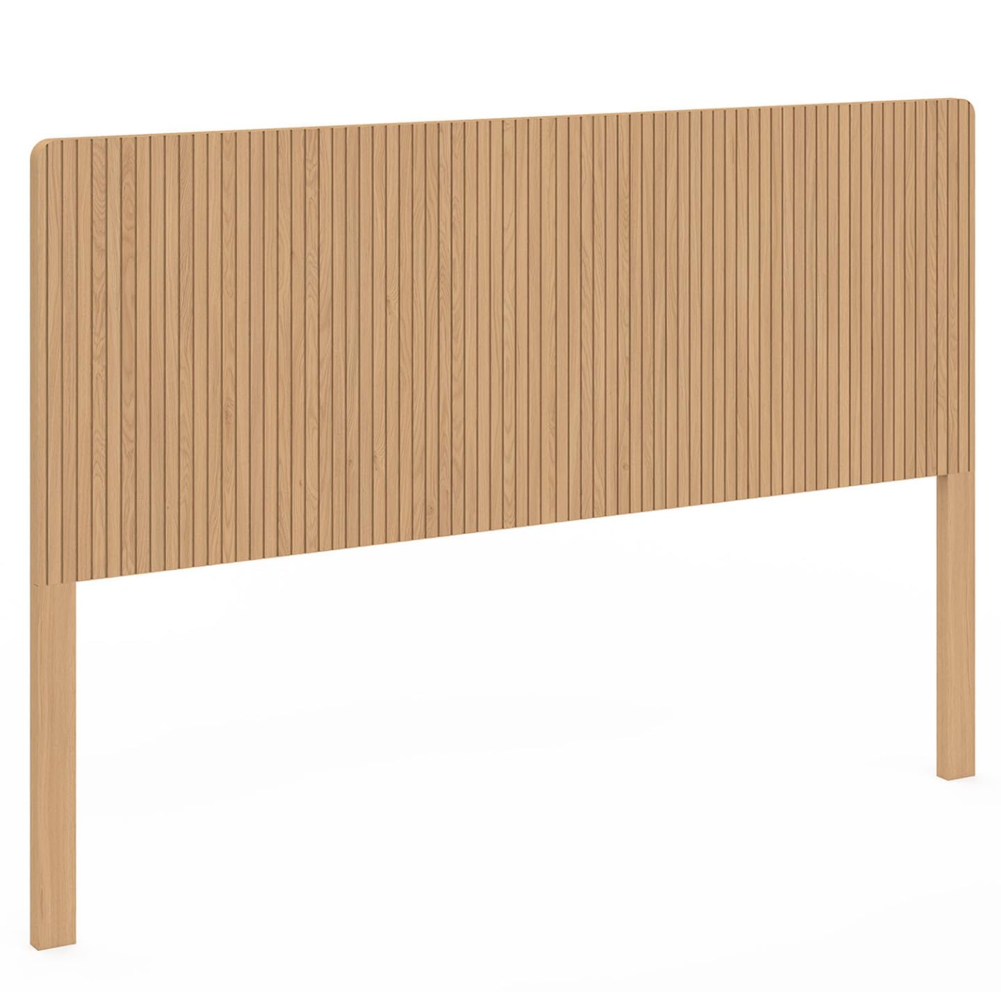 IDMarket - Cabecero de cama con pie Juliette 160 cm, efecto listones de madera
