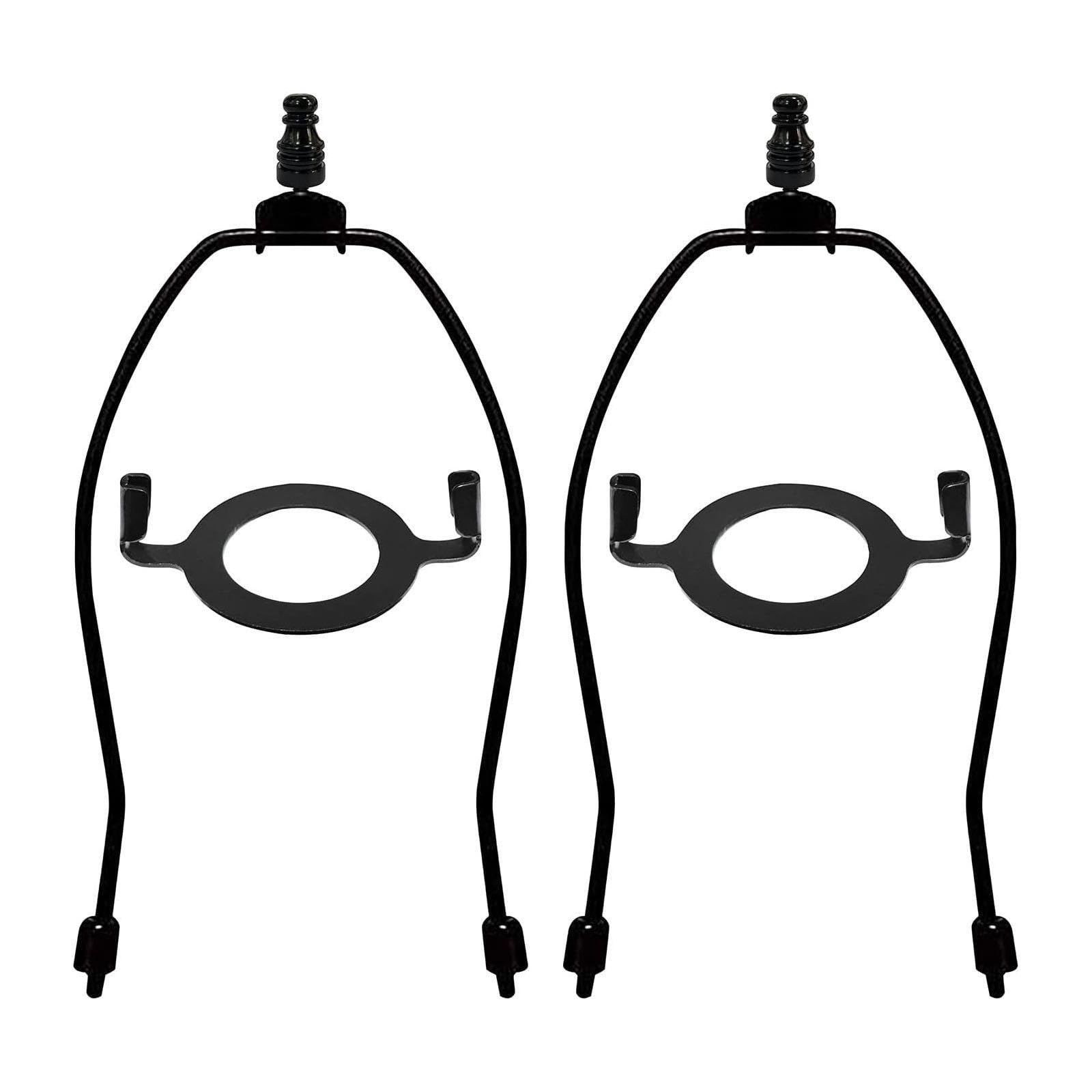 Sharplace 2Pcs Lamp Shade Harp Holder Saddle Light Base E26 Lamp Harp for Table/Floor Lamp, Black